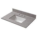 Cahaba cavt0150 31 " x 22 "ナポリGranite Vanity Top with Trough Bowl and 8 "蛇口Spread