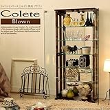 完成品 コレクションケース Colete〔コレテ〕 高さ100cm フィギュアラック ガラス扉 本棚 （ブラウン）