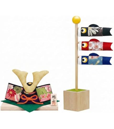Amazon | 羊毛フェルト 五月人形 端午の節句 鯉のぼりとクマと金太郎