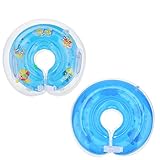 Xiaokesong 浮き輪 赤ちゃん お風呂 ベビー 浮き輪 首リング ブルー