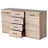 LOWYA （ロウヤ） キャビネット 引き出し4段 扉付き収納 幅1495mm おしゃれ 新生活