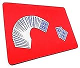 選べる3色 本格 派 滑らか クロースアップマット 裏面ラバー マジック マット 滑り止め 付き (赤)