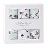 エイデンアンドアネイ おくるみ 3枚セット ホワイトラベル White label swaddle ブランケット (05/seaside(WL2005)) aden+anais [並行輸入品]