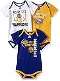 NBA Infant Golden State Warriors 3 pt。ボディスーツセット、24か月,ブルー