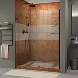 DreamLine Unidoor 51 to 52で。Frameless Hingedシャワードア 51 - 52 in. W x 72 in. H SHDR-20517210S-06 1