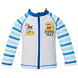 アンパンマン ラッシュガード スイムウェア 水着 日焼け対策 海水浴 キッズ 女の子 男の子 Anpanman fo-sa18 90cm ブルー