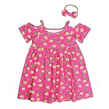 (プタス)Putars ベイビー服 子供服 女の子 ワンピース ドレス パイナップル in サングラス ヘアバンド付き 可愛い オシャレ プリンセス 通園 発表会 旅行 記念日 プレゼント 2-6歳