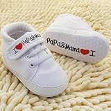 Baby Infant Kid Boy Girl Soft Sole Canvas Sneaker Toddler Newborn Shoes 0-18 M (2 US Size, White) by