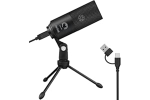 FIFINE USB Microphone, Metal Condenser Recording Microphone for Laptop MAC or Windows Cardioid Studio Recording Vocals, Voice Overs,Streaming Broadcast and YouTube Videos-K669B