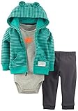 Carter's Baby Boys' 3 Piece Eared Cardigan Set (Baby) - Green - 6 Months by Carters [並行輸入品]