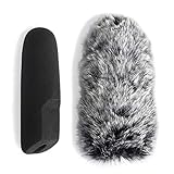 YOUSHARES Videomic Pro Mic デッドキャット ウィンドシールド & フォームウインドスクリーン フォーム&フワフワ風マフ Videomic Proカメラマイク用 (2パック)