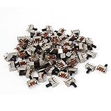 XDiscount スライドスイッチ SPDT オン/オフ 3端子 DIP SS12D07 80個入り