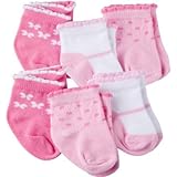 Gerber 新生児から使える 靴下 ６足組 ベビー 女の子 0-6M [並行輸入品]