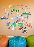 Oopsy Daisy Peel and Place Happy Halloween by Jill McDonald, 54 by 60-Inch by Oopsy Daisy