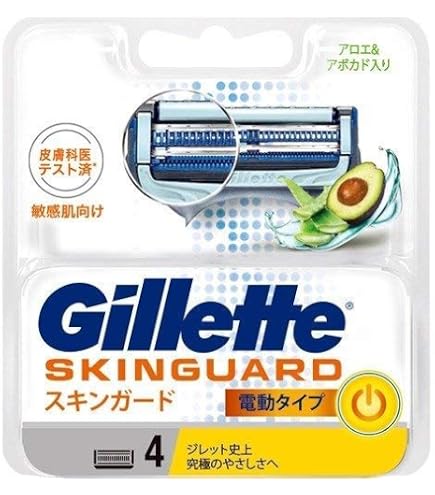 Amazon.co.jp: Gillette ジレット スキンガード 電動タイプ 替刃4コ入