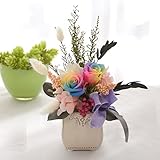 【ホワイトデーンギフト】ほんのり香る100%プリザーブドフラワーアレンジ　[アロマピュア　レインボー]