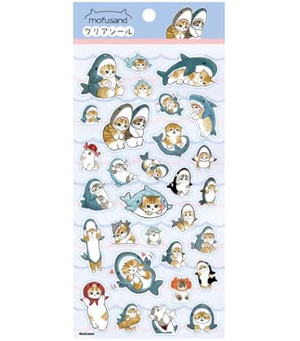 Amazon | サンスター文具 mofusand グッズ シール 立体 ボンボン