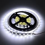 INIEIWO 16.4ft 5M 5050 SMD 300 Leds Flexible Strip Lights Cool White Waterproof DC12V [並行輸入品]