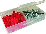 L.H. Dottie K14CHX Anchor Kit, Hex/Slotted, 12 by 1-1/2-Inch Length Screw, 23 Anchor, Red [並行輸入品]