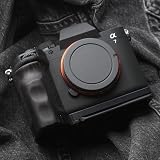RYDSCAM 実木 カメラグリップ 、対応 Sony ソニー a7v A7M5 α7V Alpha 7 Mark V カメラ専用 L型クイックリリース プレート·独自防滑指溝·超極細繊維植絨·高級珍木 木製ハンドル (紫光黒檀-黒板)