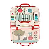HaloVa Car Seat Backオーガナイザー、品質オックスフォード生地Backseat Organizer、多機能可愛い漫画ウェアラブル旅行ストレージバッグwith 6コンパートメント、Pe