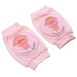 【ノーブランド品】赤ちゃん　キッズ用　綿　柔らかい　滑り止め　肘あて　膝あて　膝パッド　ウォーマー　プロテクター　肘クッション　可愛い　全3色4パタン - ピンク, 猿