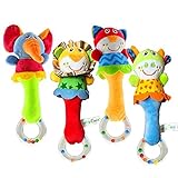 fairysu幼児玩具動物TeetherスティックBaby Rattle Hand Rattles幼児Puppetスティック新生児ベビースティックベルライオン