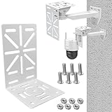 L字型ドームカメラブラケット取付金具 ユニバーサル壁天井マウント ブラケット 防犯カメラ 取付金具 監視用 ベース 90°角度調整金具 ハウジング ホワイト (1個セット)