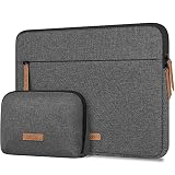 Lacdo 360°保護ラップトップスリーブケース 用 13インチ 新しい MacBook Air M5 A3449 (2026)、M4 A3240 2025、M3 A3113、M2 A2681、M1 A2337、13インチ MacBook Neo A18 Pro A3404 (2026) アクセサリーバッグ付き、ダークグレー
