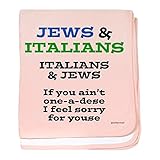 CafePress – ユダヤ人とイタリア人 – スーパーソフトベビー毛布、新生児おくるみ ピンク 12508019846832E