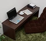 デスク 横幅 140cm 狭い場所でも、快適なワークを実現 机 パソコンデスク パソコン台 ロータイプ ブラウン