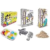 ラングスジャパン(RANGS) サンドプレイセット キネティックサンド3点セット ベーシック＆シルバー＆ラングスサンドテーブル 室内用お砂遊び 全国複数の園や施設採用 日本食品検査合格商品 スウェーデン製