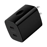 急速充電器 Type-C USB充電器 25W 2ポートType-C*2 iPhone 16充電器 タイプc 充電器 type c コンセント [PD3.0対応/Gan採用/PPS急速協議対応/PSE認証済み] iPhone16シリーズ/Galaxyシリーズ/Huwei シリーズ/Pixelシリーズ/Xperiaシリーズ/OPPOシリーズ等対応 ブラック