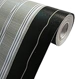 ブラック木製grain-自己粘着壁紙ホームデコレーション ロール AIH-P1389-Roll