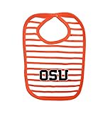 NCAA Oregon State Beavers乳児ストライプニットよだれかけ、1サイズ、オレンジ/ホワイト