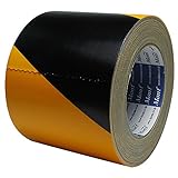 古藤工業 Monf No.860 安全標示用布粘着テープ 黄/黒 幅100mm×長さ25m