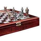 Design Toscano The Knights Mortal Conflict Chess Set, Pewter [並行輸入品]