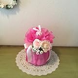 おむつケーキ　mini 　dark pink 出産祝い　女の子用　お買い得　結婚祝