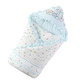 yougheny 赤ちゃん フカフカ おくるみ 産着 寝袋 あったか 90ｘ90cm 防寒 出産祝 ブランケット スリーパー 可愛い 新生児 幼児 プレゼント ベビー用品 冬 お出掛け (ブルー)