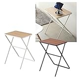折りたたみテーブル サイドテーブル 折りたたみ 木製 スチール おしゃれ テーブル インテリア 折りたたみテーブル タワー 全2色(ホワイト)