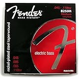 Fender エレキベース弦 8250 Bass Strings, Nickel Plated Steel Taperwound, Long Scale, 8250M .045-.110 ミディアム