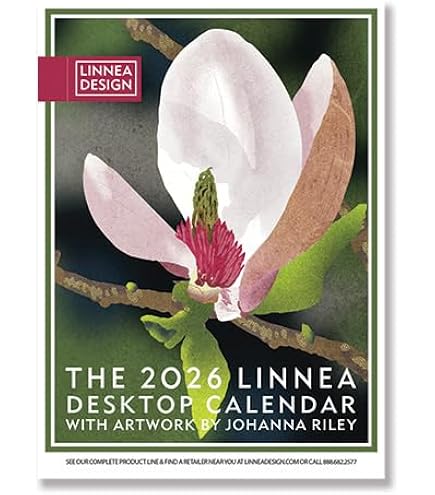 Amazon | Linnea Design 2026年ポスターカレンダー 11 x 14インチ