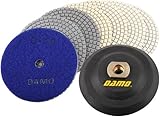 4 DAMO Premium Dry Diamond Polishing Pads Set of 7 PCS with Semi-Rigid Back Holder by DAMO