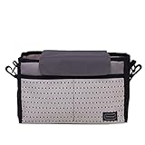 XFentechベビーカー ポケット ドリンクホルダー ベビーカー用バッグ 多数のベビーカーに取り付けられる 多機能ベビーカーバッグ