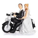 elegantstunning ウェディングケーキ飾り人形　バイク乗り￥デザイン　 ケーキ飾る用品 超おもしろい 結婚式 周年記念 装飾 花嫁花婿