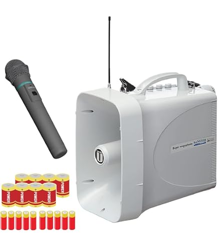 極美品　UNI-PEX スーパーメガホン TWB-300 マイク　WM-3400 Amazon.co.jp: ユニペックス 300MHz帯防滴スーパーワイヤレスメガホン