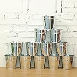 KING DO WAY 12pcs 直径12cm 花器 フラワーポット フラワーベース 鉄、亜鉛めっき シルバー