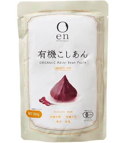 Amazon.co.jp: 小豆と砂糖だけで作った 有機こしあん 300g×2個 有機JAS