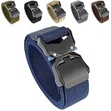 [fogman] タクティカルベルト サバゲー ベルト 登山 ワンタッチ おしゃれ ストレッチ (ネイビー)