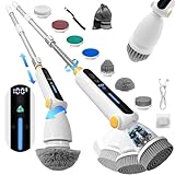 Packlyx コードレス 電動バスポリッシャー 4段階角度調整 8種ブラシ 11段階伸縮 IPX7防水 3600mAhバッテリー お風呂掃除